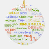 メリークリスマスハッピーホリデーズことわざ&引用文 セラミックオーナメント (裏面)