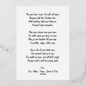 メリークリスマスハッピーホリデーズイヤーブルガリア金ゴールド 箔シーズンカード (裏面)