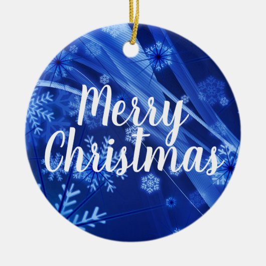 メリークリスマスハッピーホリデーズクリスマスオーナメント セラミックオーナメント (正面)