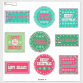 メリークリスマスハッピーホリデーズシーズンのご挨拶 シール (シート)