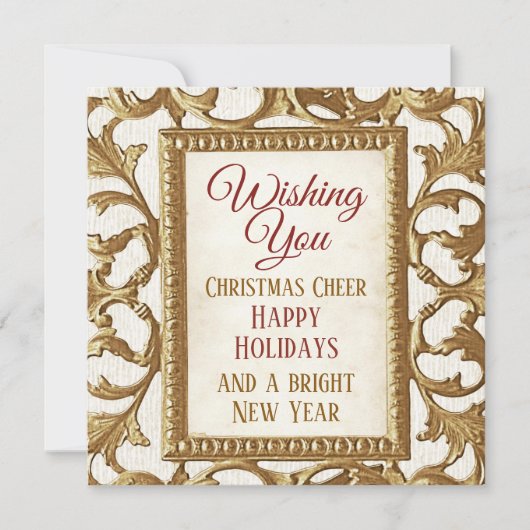 メリークリスマスハッピーホリデーズニューイヤー金ゴールド (正面)