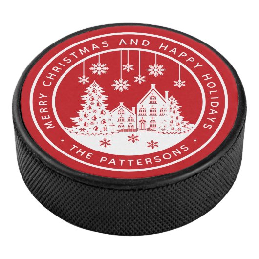 メリークリスマスハッピーホリデーズパーソナライズされた冬 アイスホッケーパック (3/4)