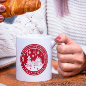 メリークリスマスハッピーホリデーズパーソナライズされた冬 コーヒーマグカップ