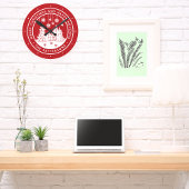 メリークリスマスハッピーホリデーズパーソナライズされた冬 ラウンド壁時計