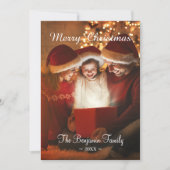 メリークリスマスハッピーホリデーズファミリーフォト シーズンカード (正面)