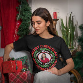 メリークリスマスハッピーホリデーズフォトパーソナライズ Tシャツ