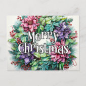 メリークリスマスハッピーホリデー ポストカード (正面)