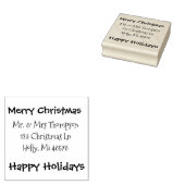 メリークリスマスハッピーホリデー ラバースタンプ (押印)