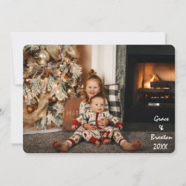 メリークリスマスハッピー新年家族写真カード シーズンカード