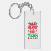 メリークリスマスハッピー新年 キーホルダー (正面左)