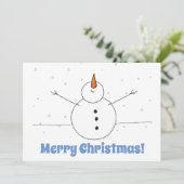 メリークリスマスハッピー雪だるま シーズンカード (スタンド正面)