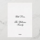 メリークリスマスハッピー2023エレガントブラックと金ゴールド 箔シーズンカード (裏面)