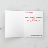 メリークリスマスハムスターお尻 カード (内部)