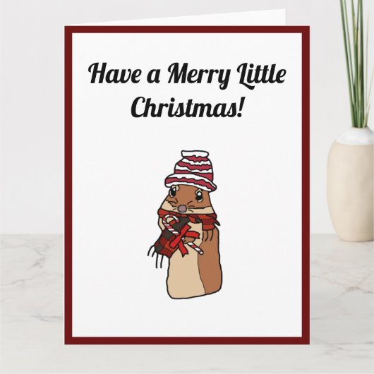 メリークリスマスハムスターガービルマンガーンホリデーペット カード (正面)