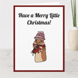 メリークリスマスハムスターガービルマンガーンホリデーペット カード