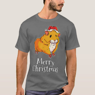 メリークリスマスハムスターサンタスハットハムスター Tシャツ
