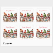 メリークリスマスハリネズミ スクエアシール (シート)