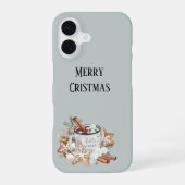 メリークリスマスハローウィンターiPhone 16スリムケース iPhone 16ケース (裏面)