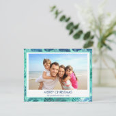 メリークリスマスハワイアン熱帯ビーチ写真 シーズンカード (スタンド正面)