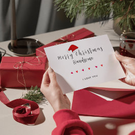 メリークリスマスハンサムな夫の写真カード シーズンカード