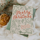 メリークリスマスハンドがクリスマスカードを引いた シーズンカード