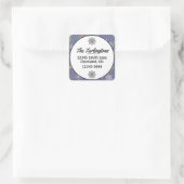 メリークリスマスハンドドロッドツリーズ差出人住所 スクエアシール (バッグ)