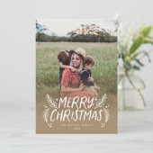 メリークリスマスハンドドロッドパインベリー写真ホリ シーズンカード (スタンド正面)