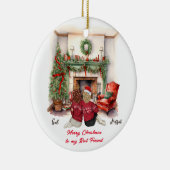 メリークリスマスハンドメイドのベスティクリスマスの飾り セラミックオーナメント (右)