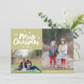 メリークリスマスハンドレタッド2フォトホリデー シーズンカード (スタンド正面)