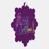 メリークリスマスハンドレタリング紙オーナメントカード オーナメントカード (右)