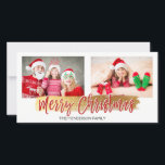 メリークリスマスハンドレタースクリプトフォトカード シーズンカード<br><div class="desc">メリークリスマスハンドレタースクリプトフォトカード。この手書きブラシスクリプトの写真と文字は、写真とカスタマイズ家族の名前で更新および更新できる。</div>