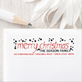 メリークリスマスハンドレタースクリプトラベル ラベル (インサイチュ)