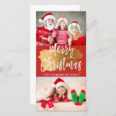 メリークリスマスハンドレタースクリプト2フォトカード シーズンカード (正面/裏面)