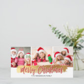 メリークリスマスハンドレタースクリプト3フォトカード シーズンカード (スタンド正面)