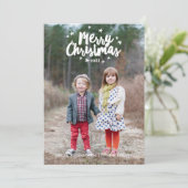 メリークリスマスハンドレターフォトフラットカード シーズンカード (スタンド正面)