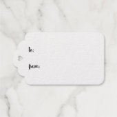 メリークリスマスハンドレターブラシスクリプト金ゴールド ギフトタグ (裏面 (横))