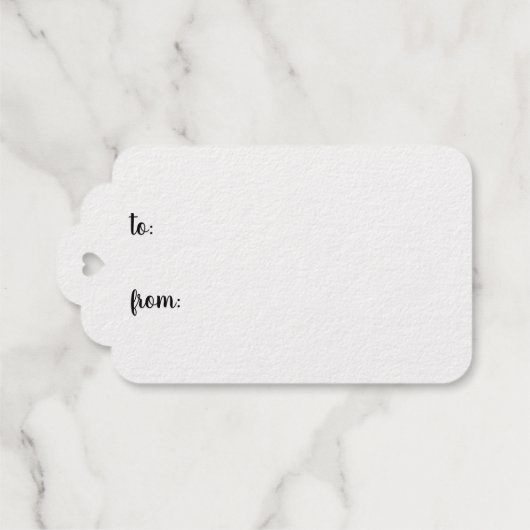 メリークリスマスハンドレターブラシスクリプト金ゴールド ギフトタグ (裏面 (横))