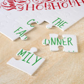 メリークリスマスハンドレターマンダラエレガントレッド ジグソーパズル (側面)