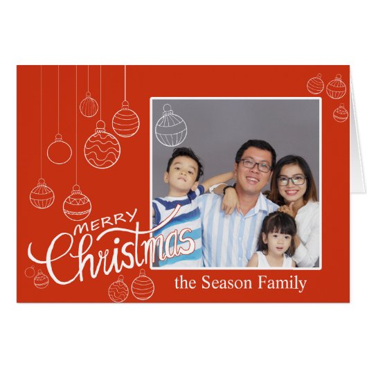 メリークリスマスハンドレットフォトカード (正面横)