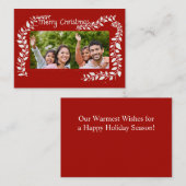 メリークリスマスハンドレットフォトカード エンクロージャーカード (正面/裏面)