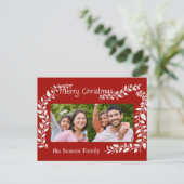 メリークリスマスハンドレットフォトカード ポストカード (スタンド正面)