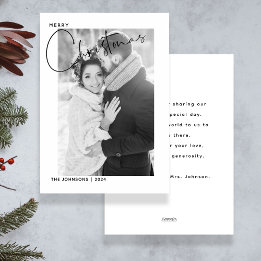 メリークリスマスハンドレットフォト初めてのクリスマス シーズンカード