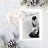 メリークリスマスハンドレットフォト初めてのクリスマス シーズンカード