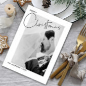 メリークリスマスハンドレットフォト初めてのクリスマス シーズンカード