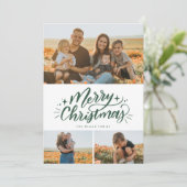 メリークリスマスハンドレット3枚フォトコラージュ シーズンカード (スタンド正面)