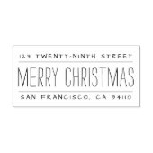 メリークリスマスハンド書ズスプリット差出人住所 セルフインキングスタンプ (デザイン)