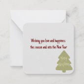 メリークリスマスハートカード ノートカード (裏面)