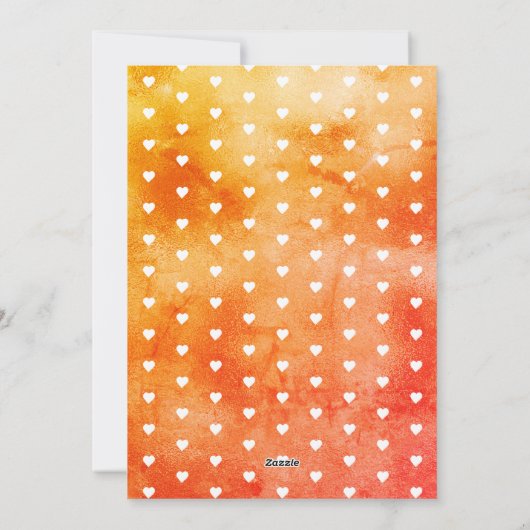 メリークリスマスハートメタリック家族写真 シーズンカード (裏面)