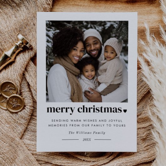 メリークリスマスハート写真 シーズンカード