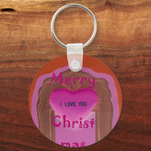 メリークリスマスハート キーホルダー (正面)